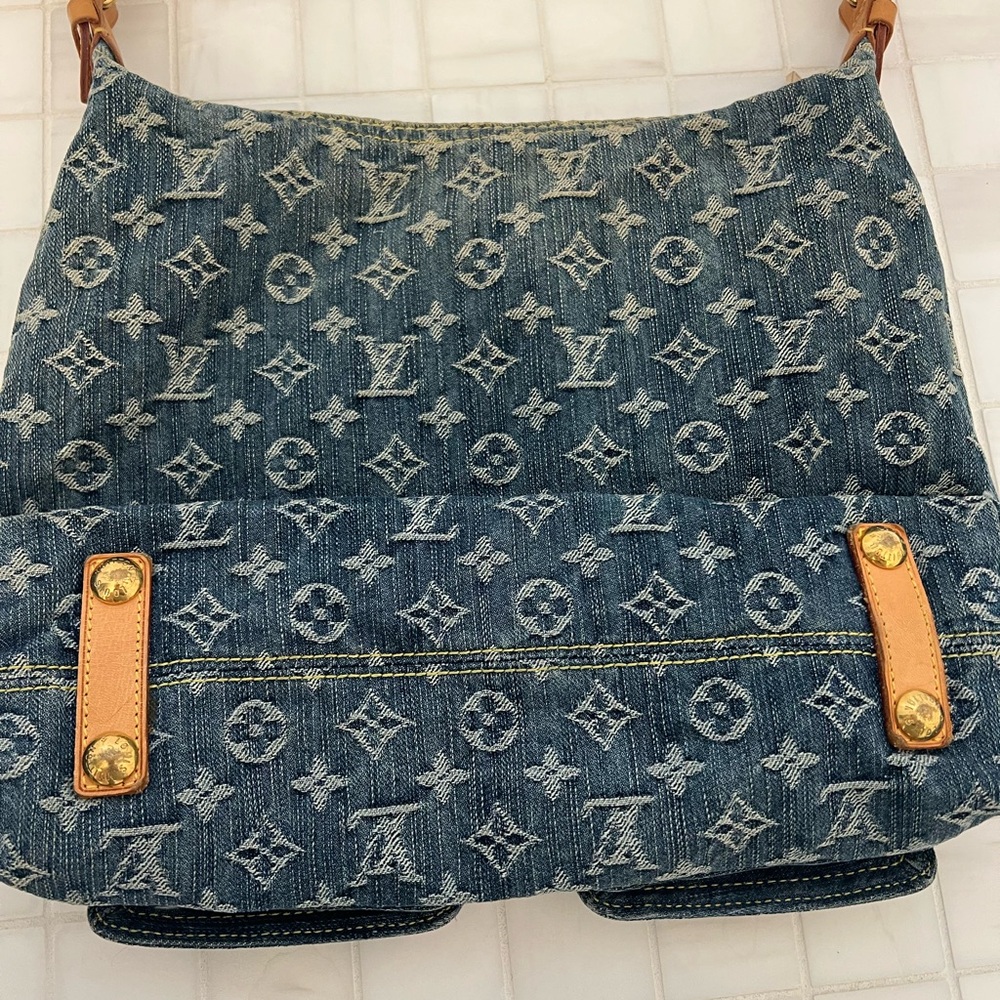 Louis Vuitton denim Tan Leather Crossbody Bag - Picture 14 of 15